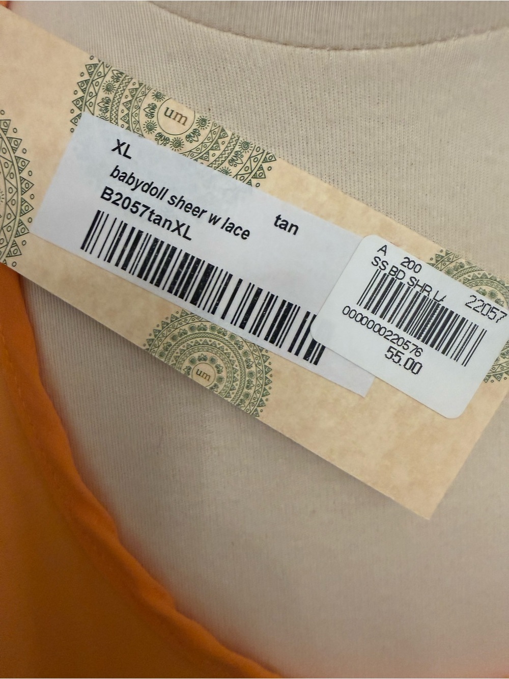 Brand New w/Tags 100% Silk Women’s Orange Sleeveless sheer Tunic Cover Up - Picture 2 of 7